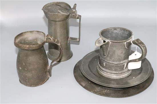 A Collection of 18th Century and later pewter